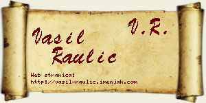 Vasil Raulić vizit kartica